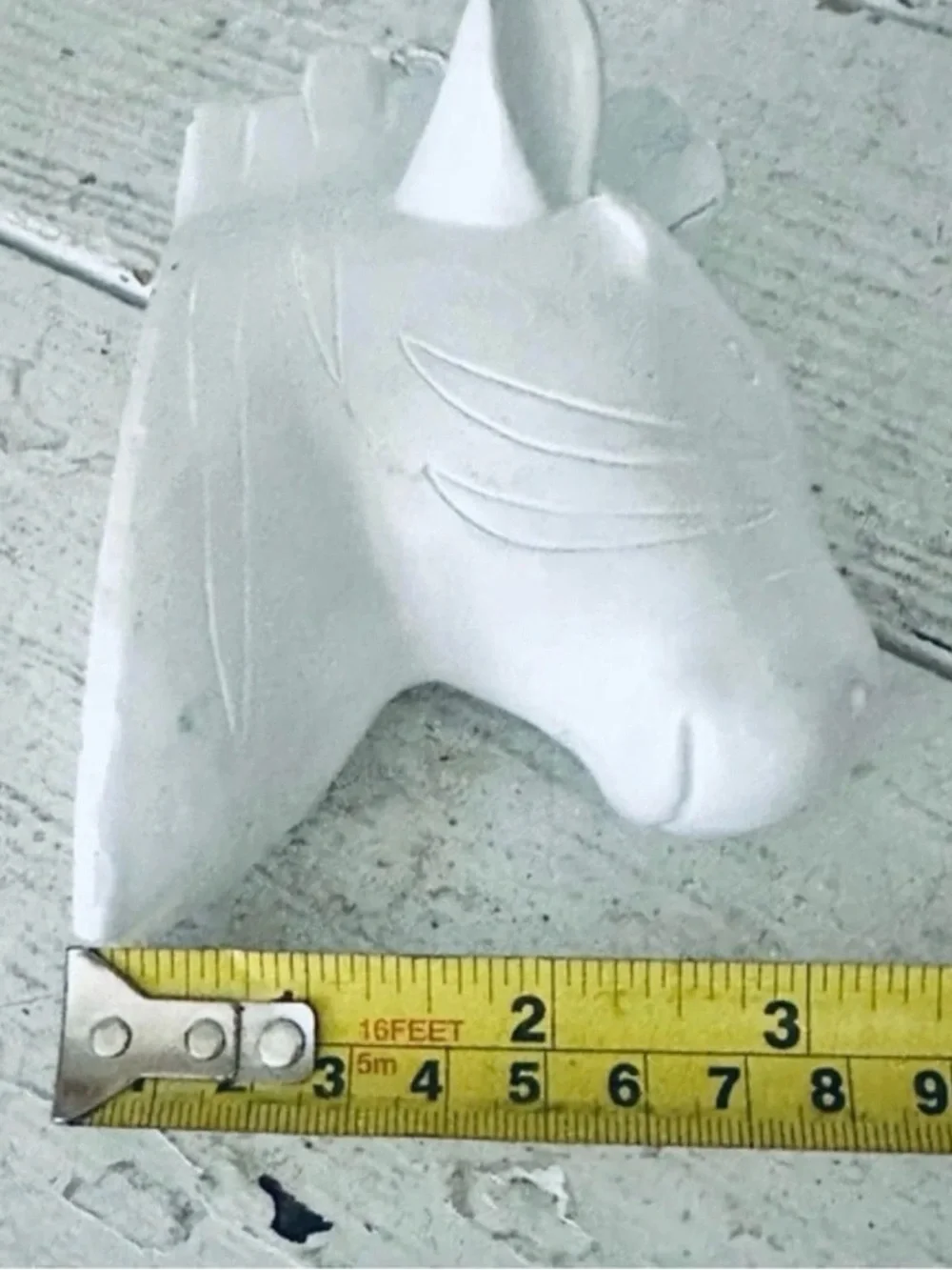 Mini Zebra Head Bust Wall Hanging White Painted Gallery Wall Safari Bohemian